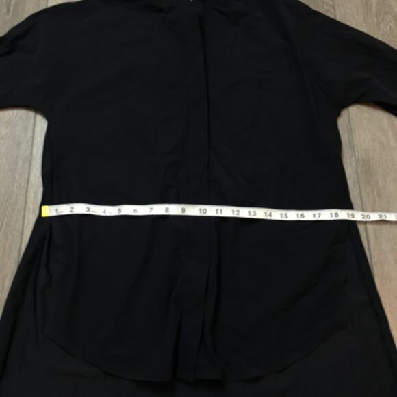 ADAY Something Borrowed Shirt Women's Size S Black Button Up Minimalist Classic - Picture 4 of 7